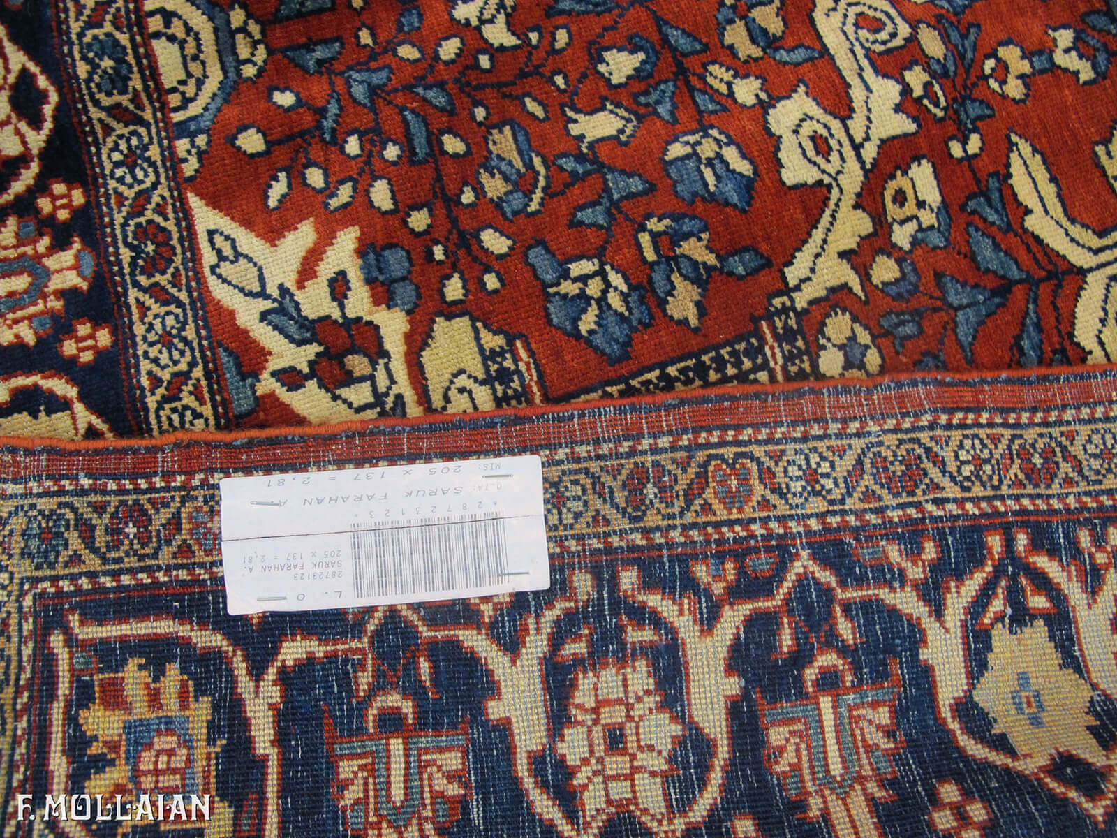 Tapis Persan Antique Saruk Farahan n°:28723123